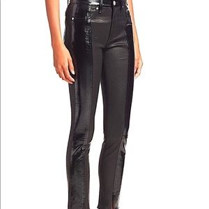 Rag&Bone Black patent-leather skinny pants